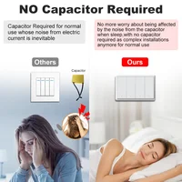 Tuya zigbee Smart Wall Light Switch No Neutral Wire No Capacitor Required 1 2 3 4 Gang Voice Control work With Alexa Google Home - Image 5