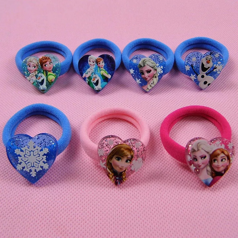 Disney 2pcs/lot Frozen doll accessories children's hair band rubber band headdress accessories Elsa Anna doll jewelry