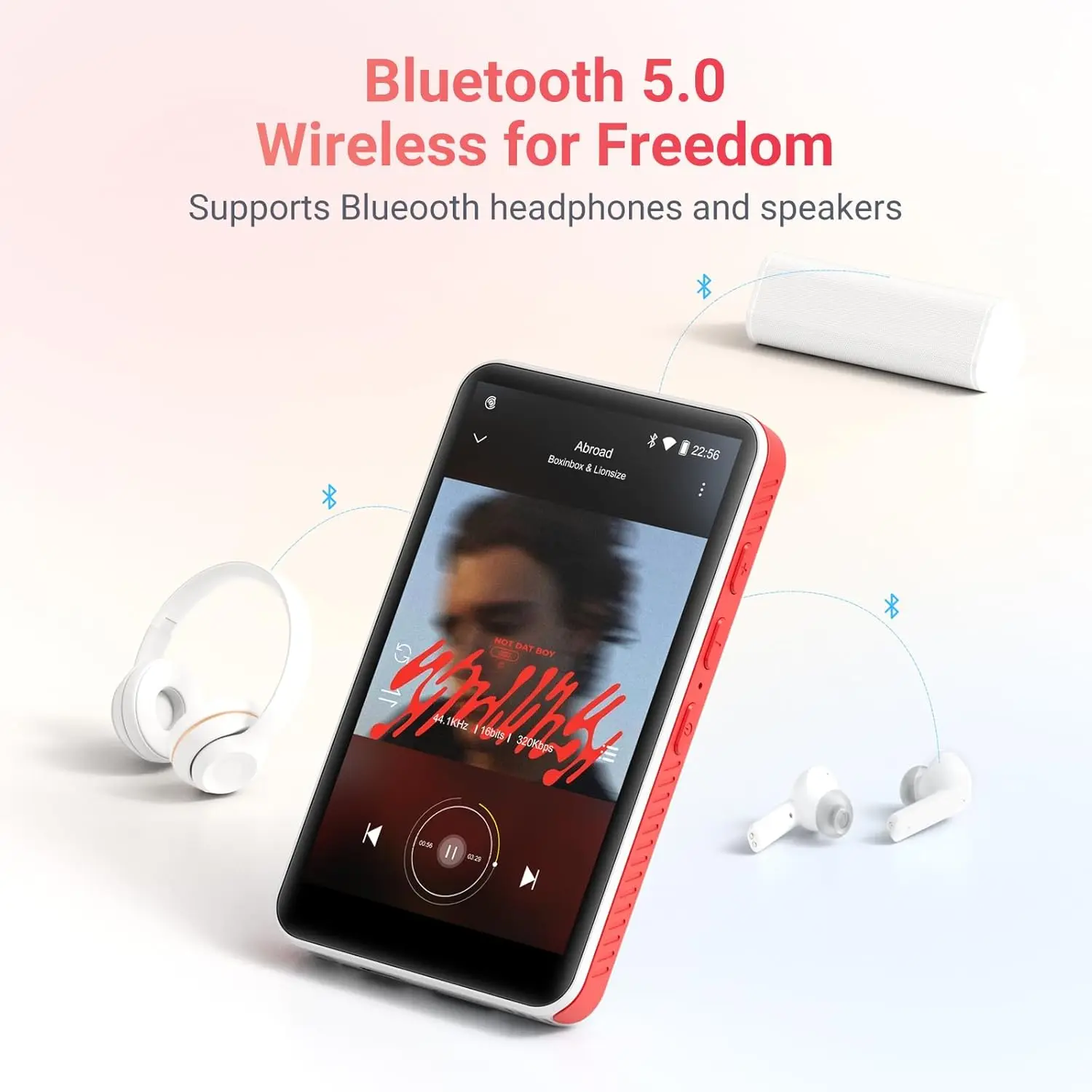 Portable Bluetooth MP3 Player with WiFi and Touch Screen