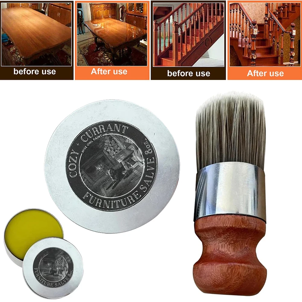 4/8oz Leather Salve All-Natural Polishing Treatment Leather Conditioner Leather Color Restorer for Car Interiors Furniture 2