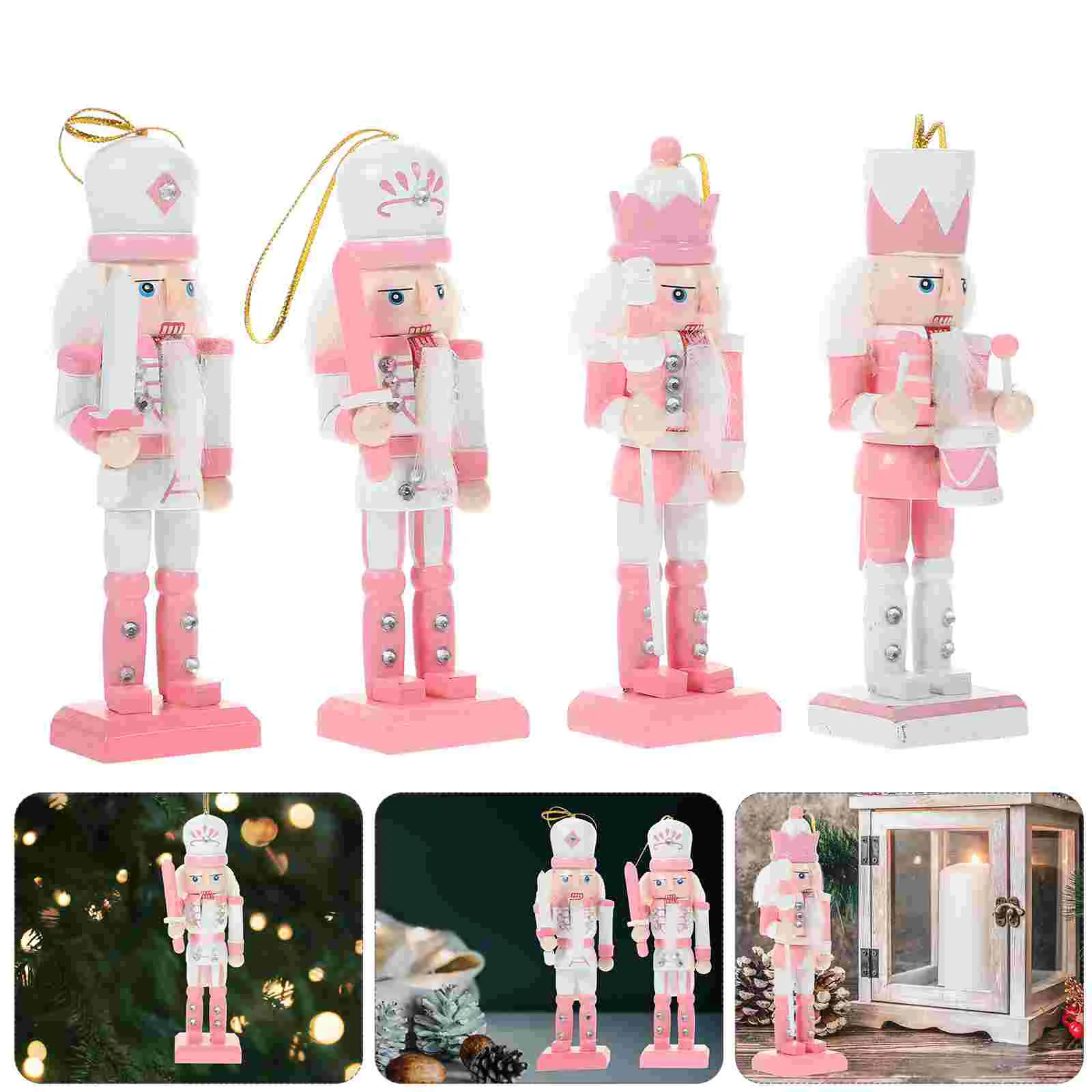 

Wooden Nutcracker Puppet Desktop Christmas Nutcrackers Decor Xmas Ornament Garden Work The Gift