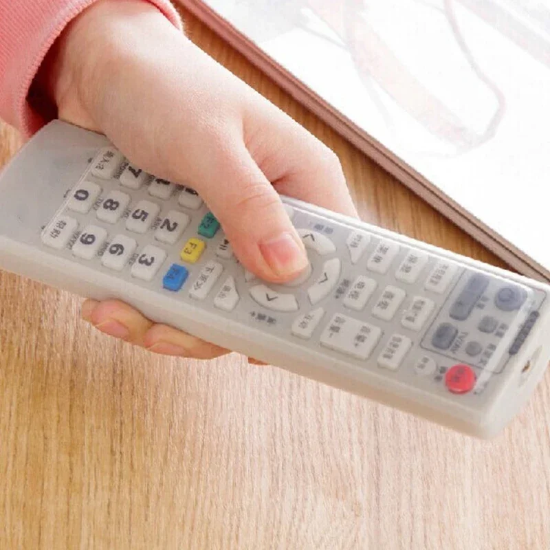 Universal Waterproof Silicone TV Remote Control Cover Clear Shrink Film TV Remote Control Protective Case Dust Proof Cover 2