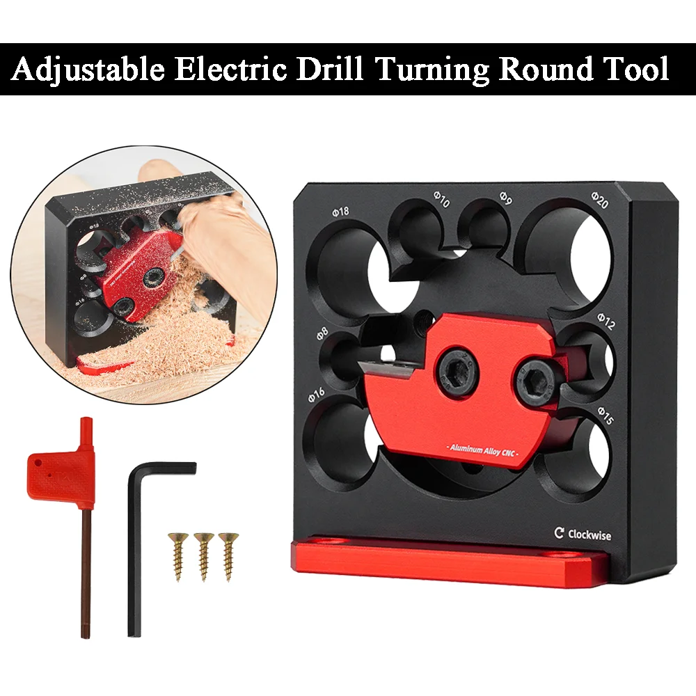 

Dowel Maker Jig 8mm-20mm Adjustable Electric Drill Milling Dowel Round Rod Auxiliary Tool with Carbide Blade Woodworking Tool