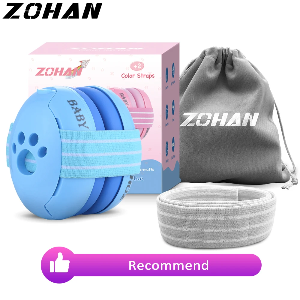 Детские наушники ZOHAN, детские наушники с шумоподавлением, Защита слуха для младенцев, защитные наушники для детей, для самолета