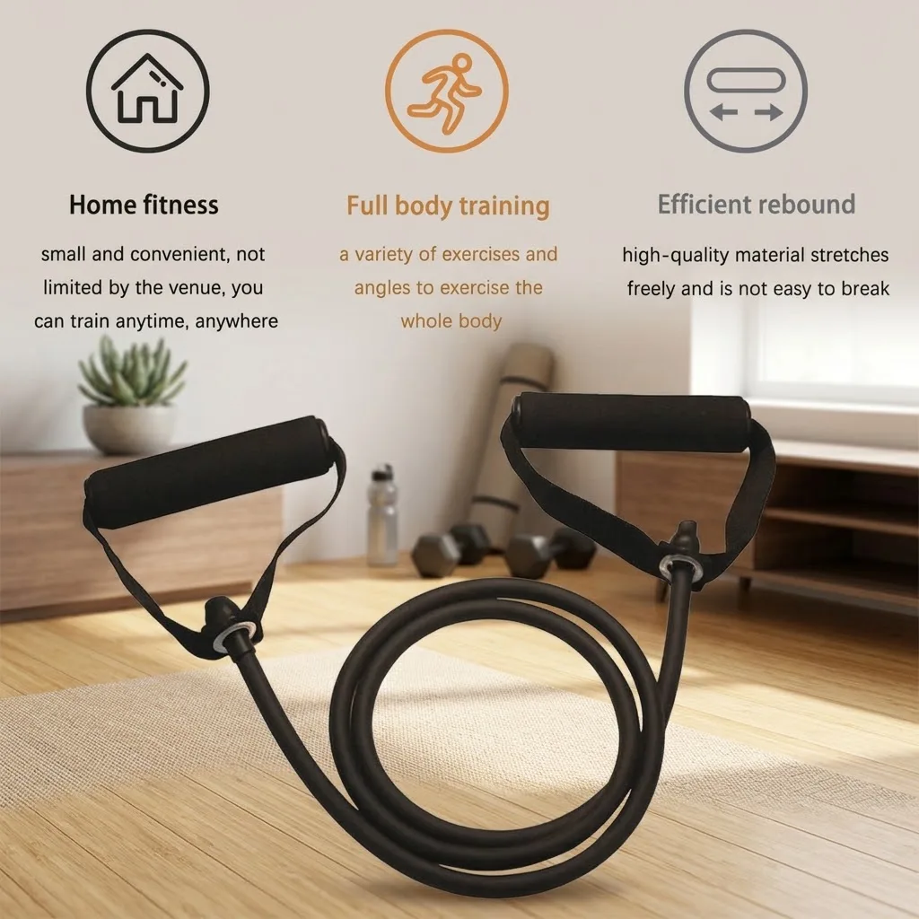 Enhanced Strength Training Resistance Bands with Handles – Home Gym Set