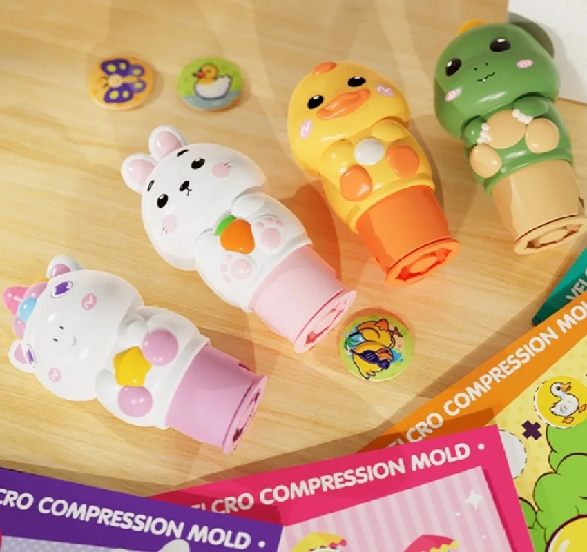 Magic Lovely Cartoon Sticker Stamp Toy with Story Book Cute Dinosaur Unicorn Animal Shape Waterproof Removable Set For Kid Gift