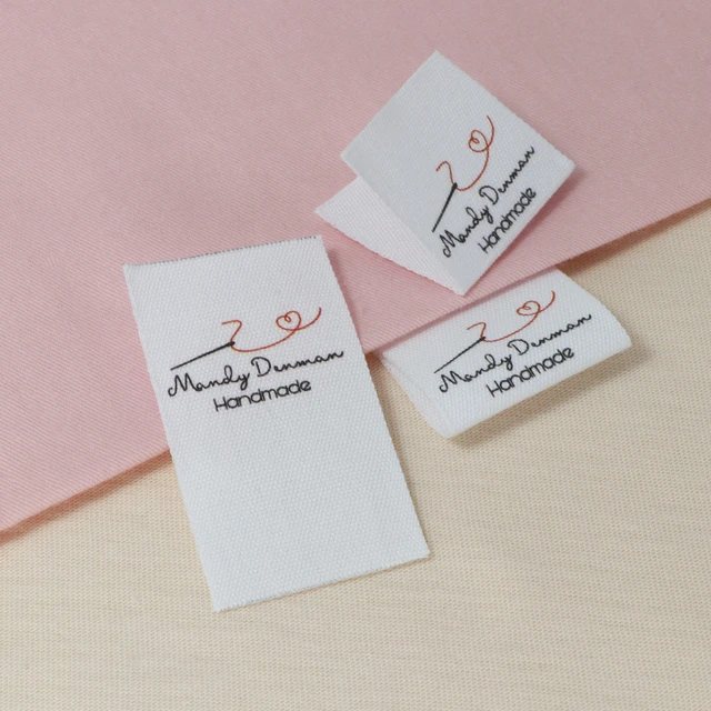 Custom handmade labels cotton clothing Labels soft Tags Private name label  handmade labels Color cotton labels - AliExpress