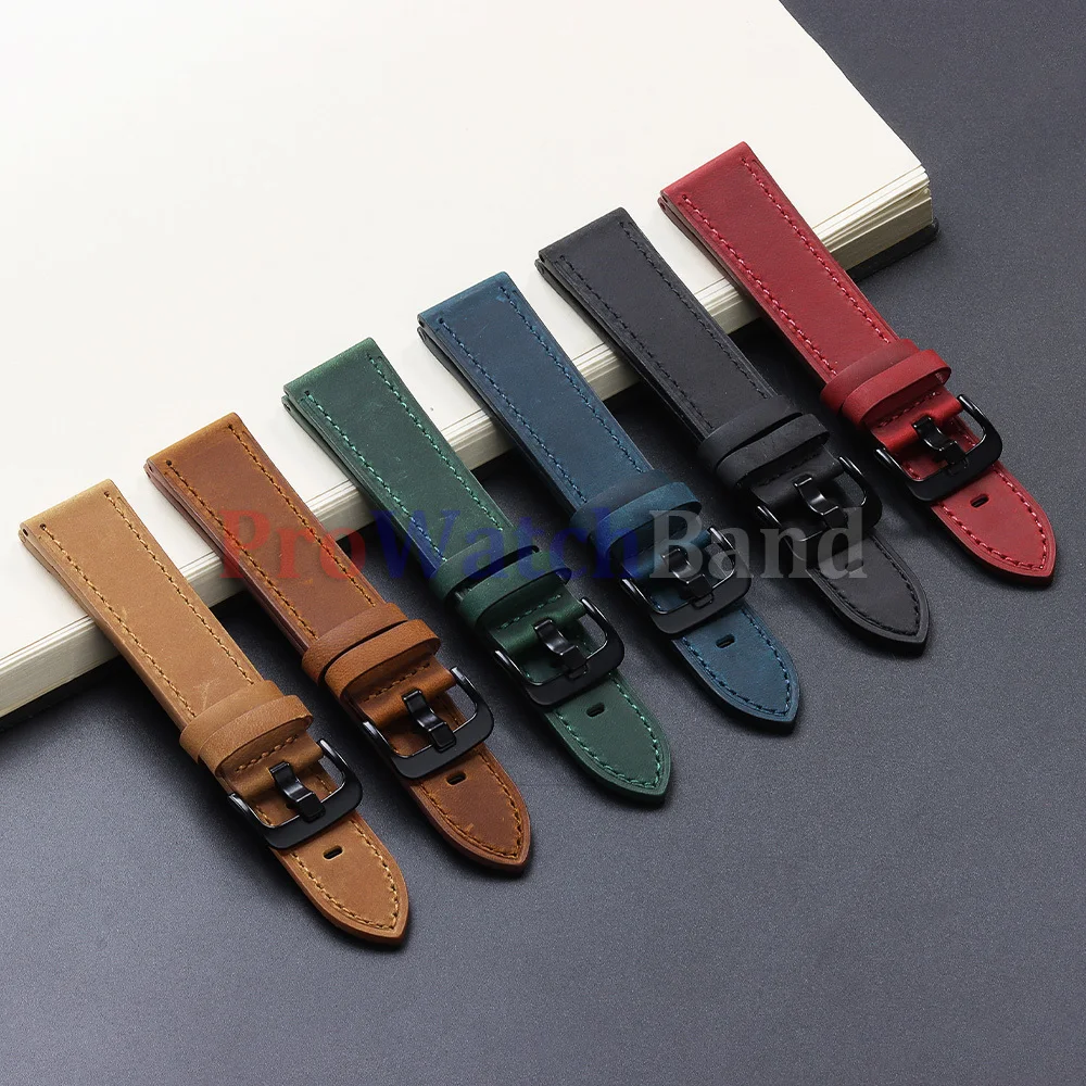 Premium Calfskin Leather Watch Straps - Multiple Colors and Sizes Available