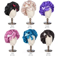 Double Layer Satin BonnetLarge Satin Bonnet Bonnet Hair Bonnet For Sleeping, Reusable Adjusting Hair Care Wrap Cap Sleep Caps Fo 2