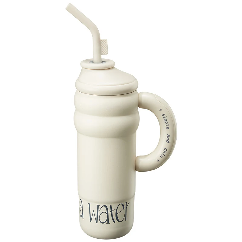 44oz Insulated Tumbler With Handle And Lid Straws, Stainless Steel Travel Coffee Cup Holder Friendly, Dopamine color scheme