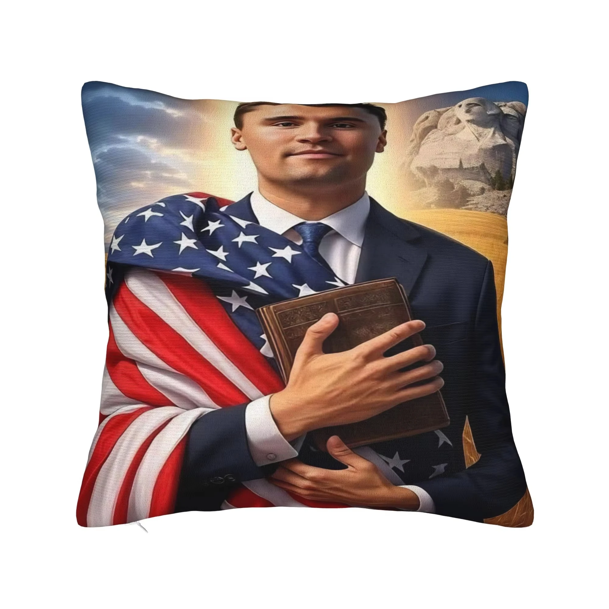 Charlie Kirk R.I.P. Kissenbezug, Vintage-Kissenbezug, weiche Kissenbezüge für Sofa und Schlafzimmer – Detail 13
