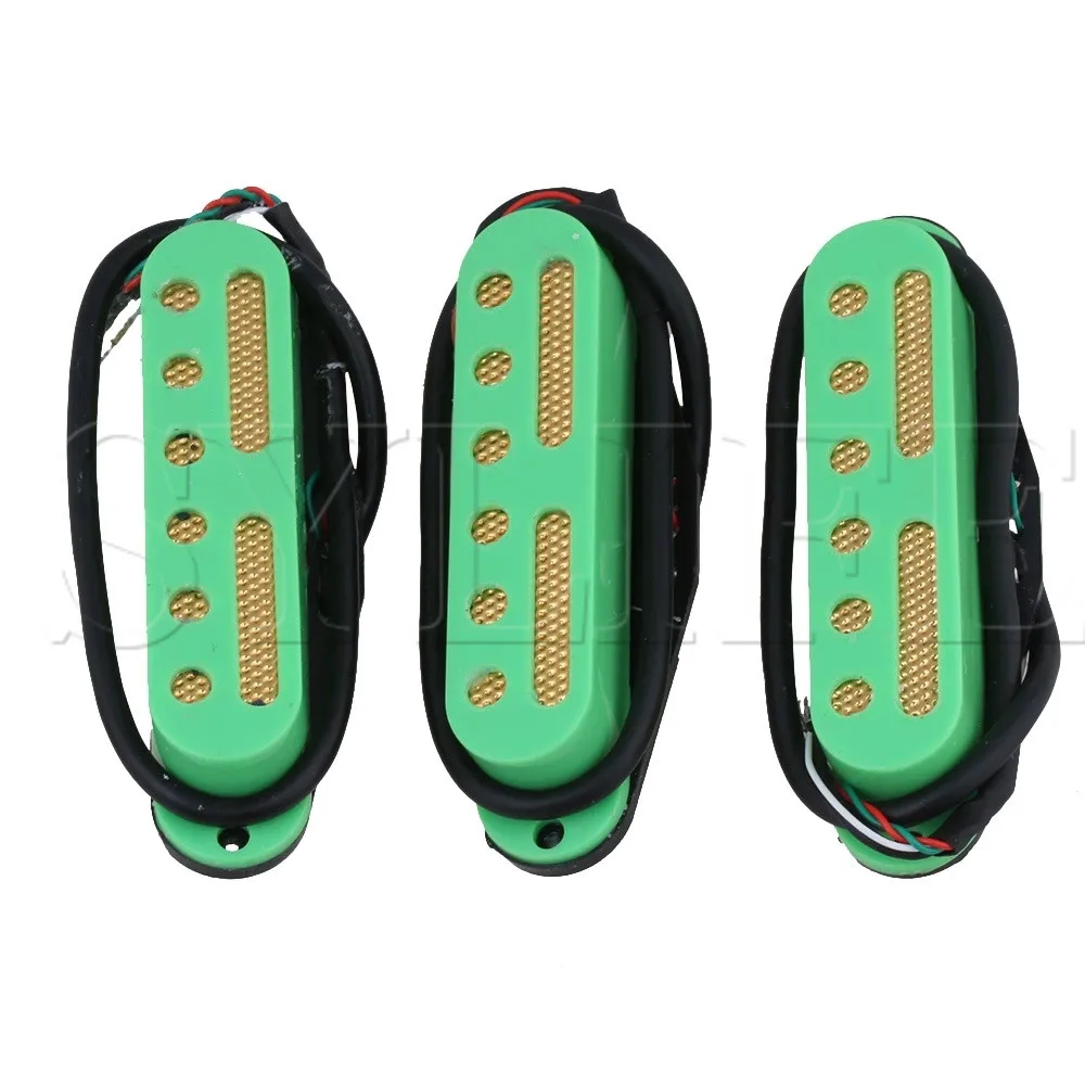 3pcs Green Electric Guitar 4 Wire Single Coil Pickup 48/50