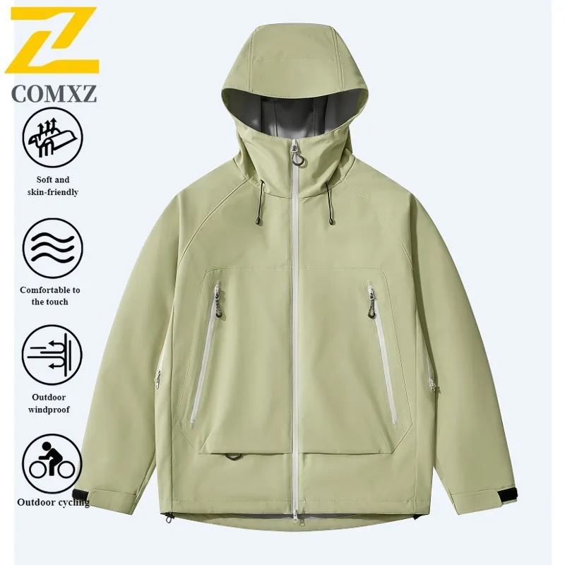 EiAO Jacket Couple's 3-in-1 Defense Winter Waterproof Windproof Hooded Workwear Customizable Outdoor Coat for Hiking Camping