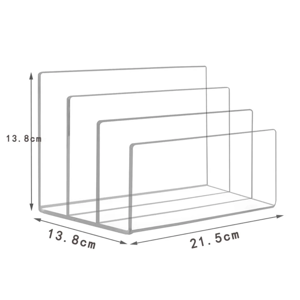 Classeur de bureau en acrylique transparent T1, support de stockage