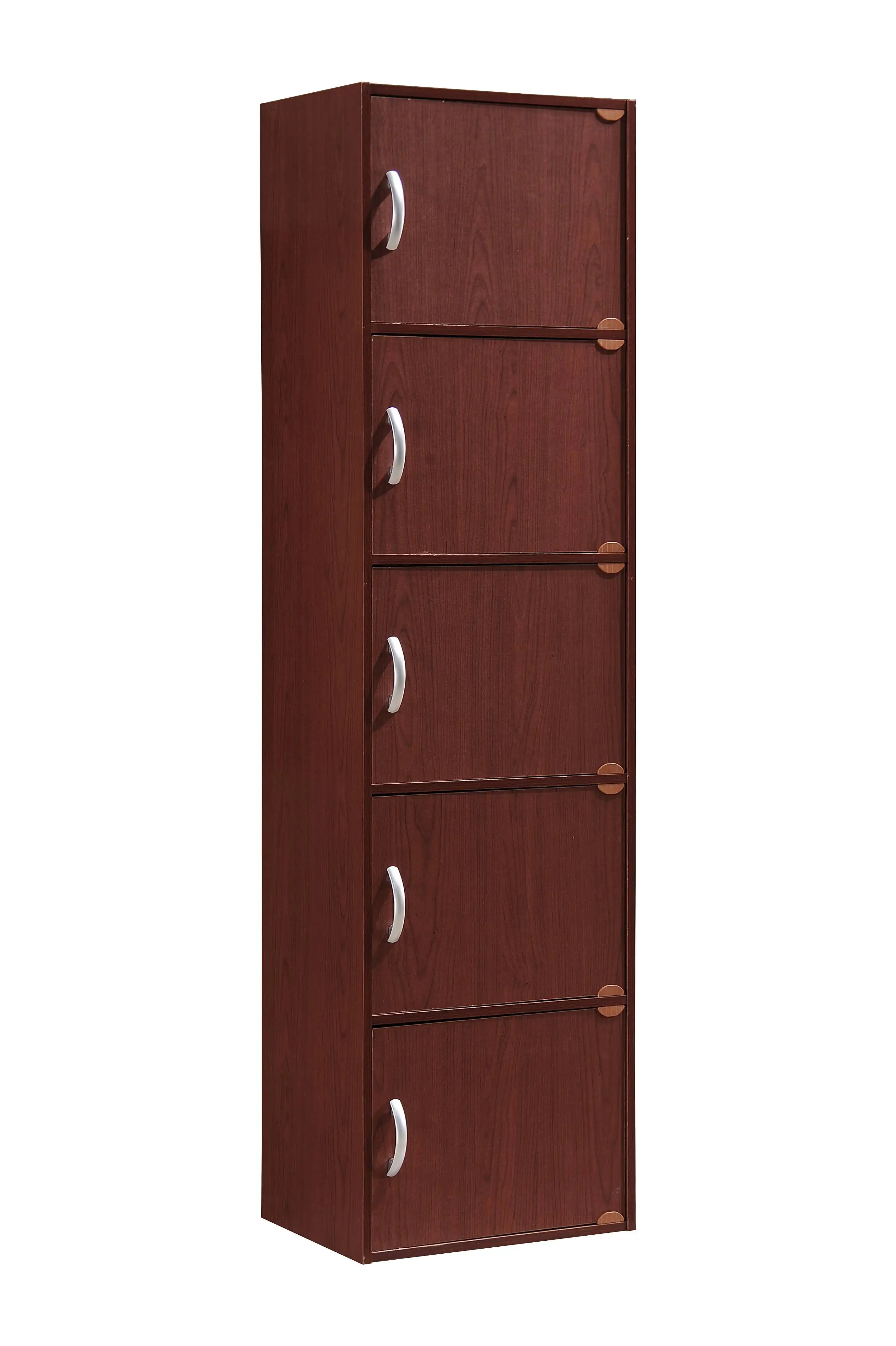 

5-Shelf, 5-Door Multipurpose Cabinet, Multiple Colors