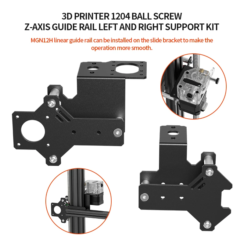 Parafuso de Esfera Duplo Z-axis Mgn12h Trilho Linear Guia Fixação Placa Suporte de Montagem para Ender3 v2 Ender3 Pro Cr10 3d Impressora Atualização 1204
