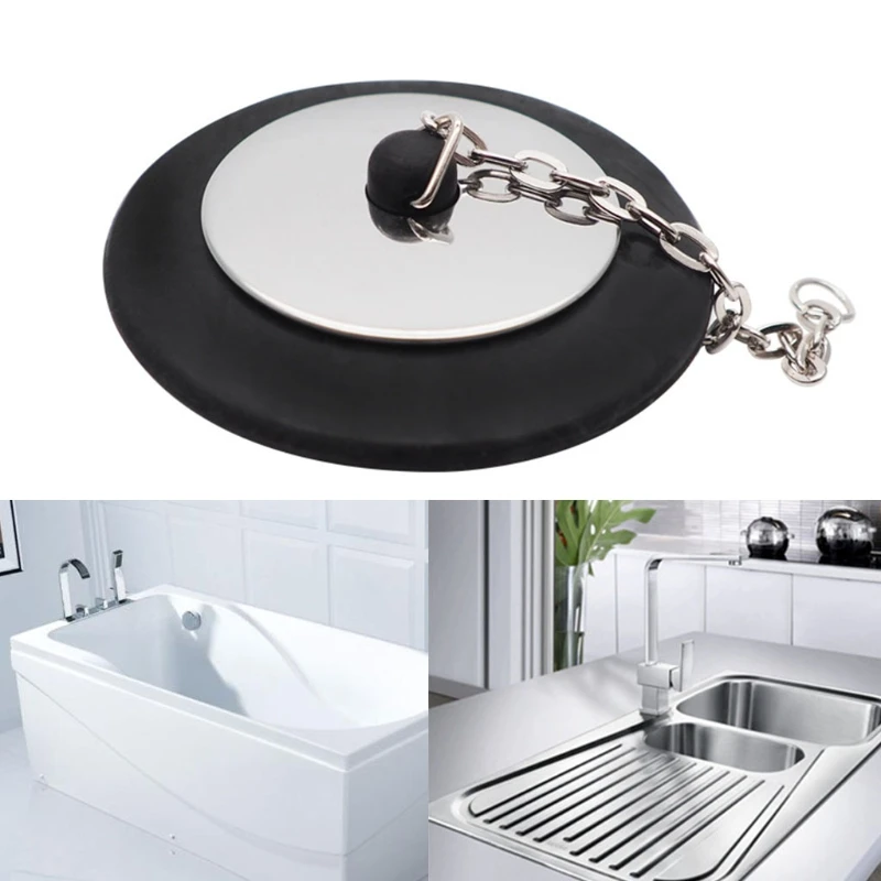 Kitchen Sink Drain Plug Rubber Sink Strainer Stopper Bathroom Tube Sink Drain Stainless Steel 1 PC DropShipping 1