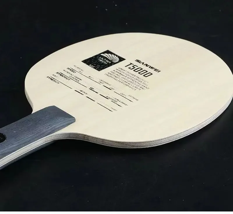 Description Picture 5 of itemOriginal SANWEI T5000 Table Tennis Blade 5 Wood 2 Carbon Entry Intermediate Ping Pong Blade for Loop Drive with Fast Attack