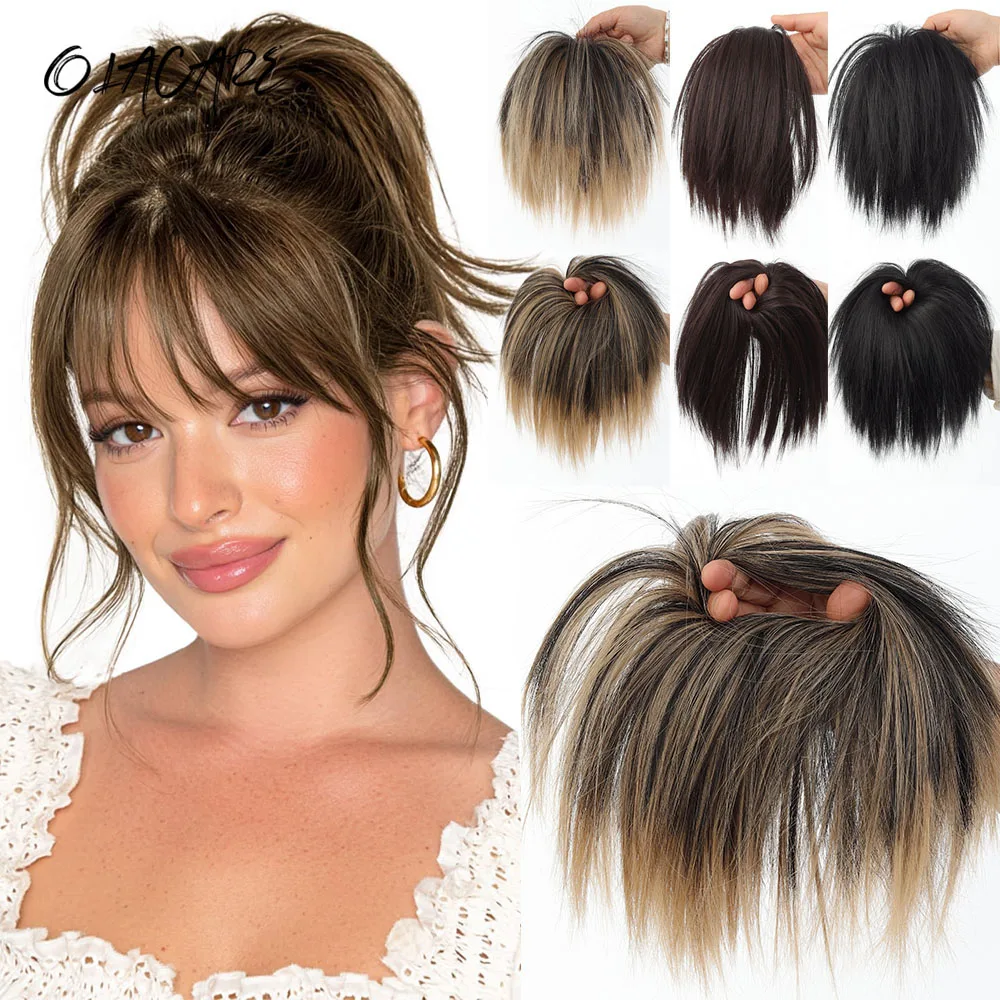 Synthetic Hair Bun Extensions for Women Straight Fluffy Chignon