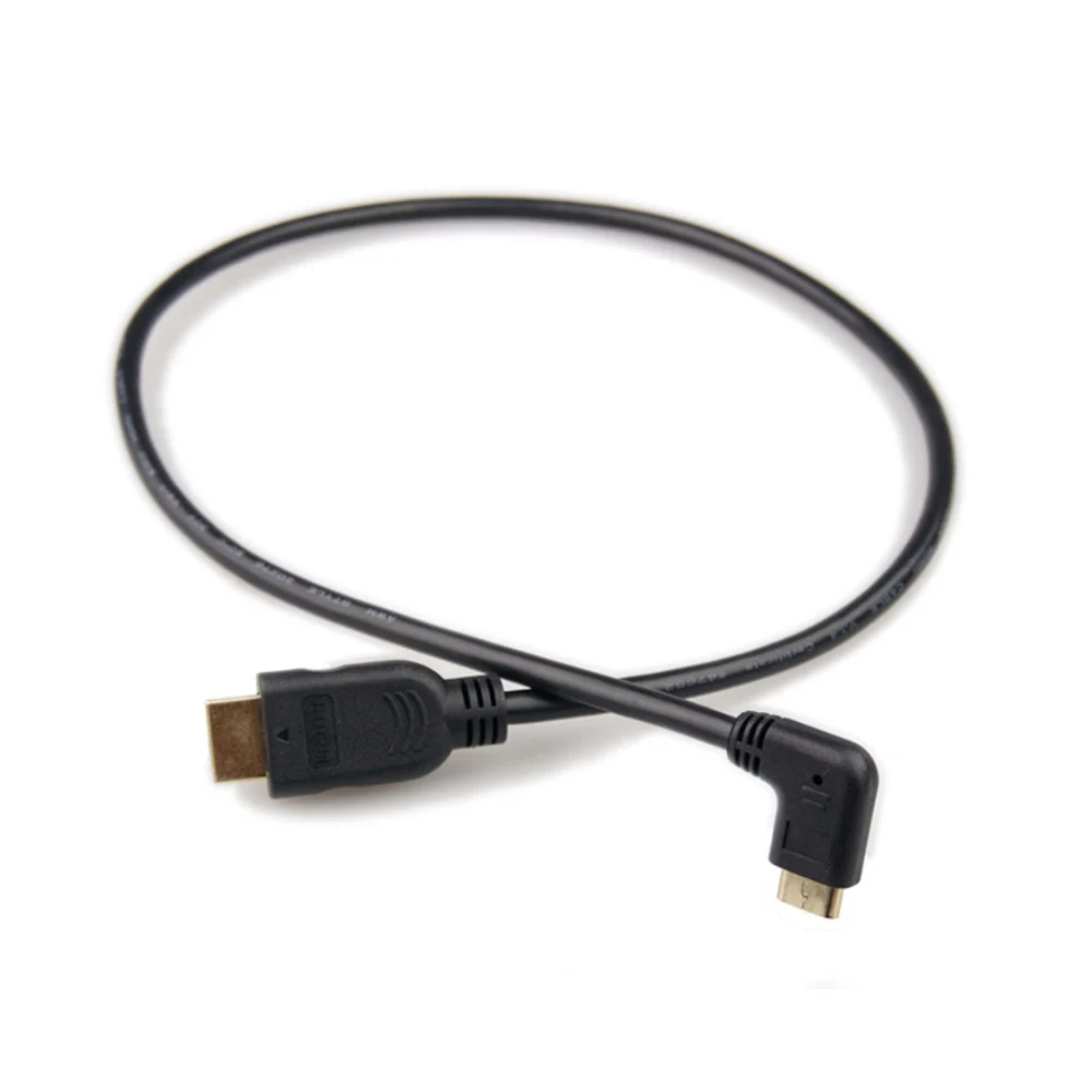 

Lanparte 90 Degree Angle Mini HDMI To Standard HDMI Cable Connector V1.3 For DSLR Video Camera LCD Monitor
