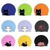 Soft Silicone Swimming Cap Cartoon Cat Pig Skark Animal Swimming Accessories Pool Equipment High Elestic Teen Adult Universal 1