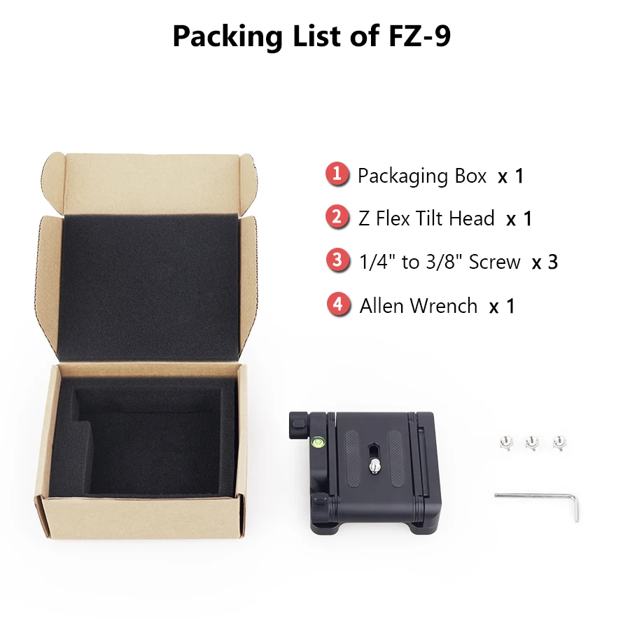 FZ-9 Upgraded Z-Flex Tilt Folding Head for Canon Nikon Sony DSLR Camera Camcorde