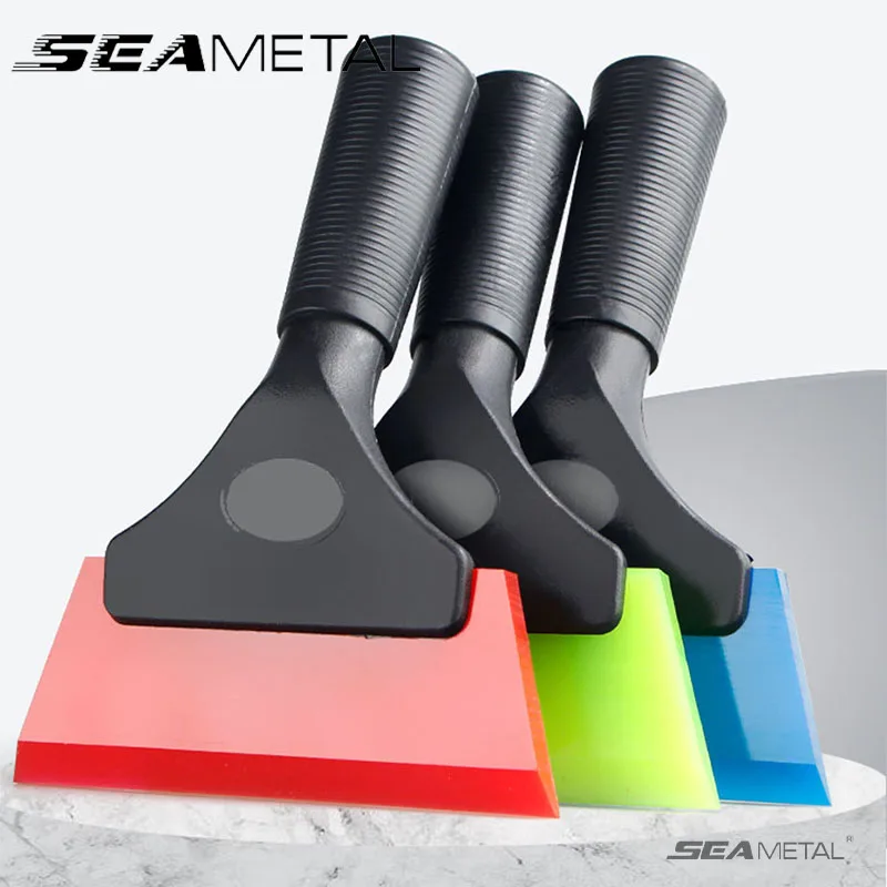 SEAMETAL Silicone morbido antigraffio Handy Squeegee tergicristallo per vetri d'acqua per auto strumento per raschiare la neve pulito raschietto per pellicole accessori per auto