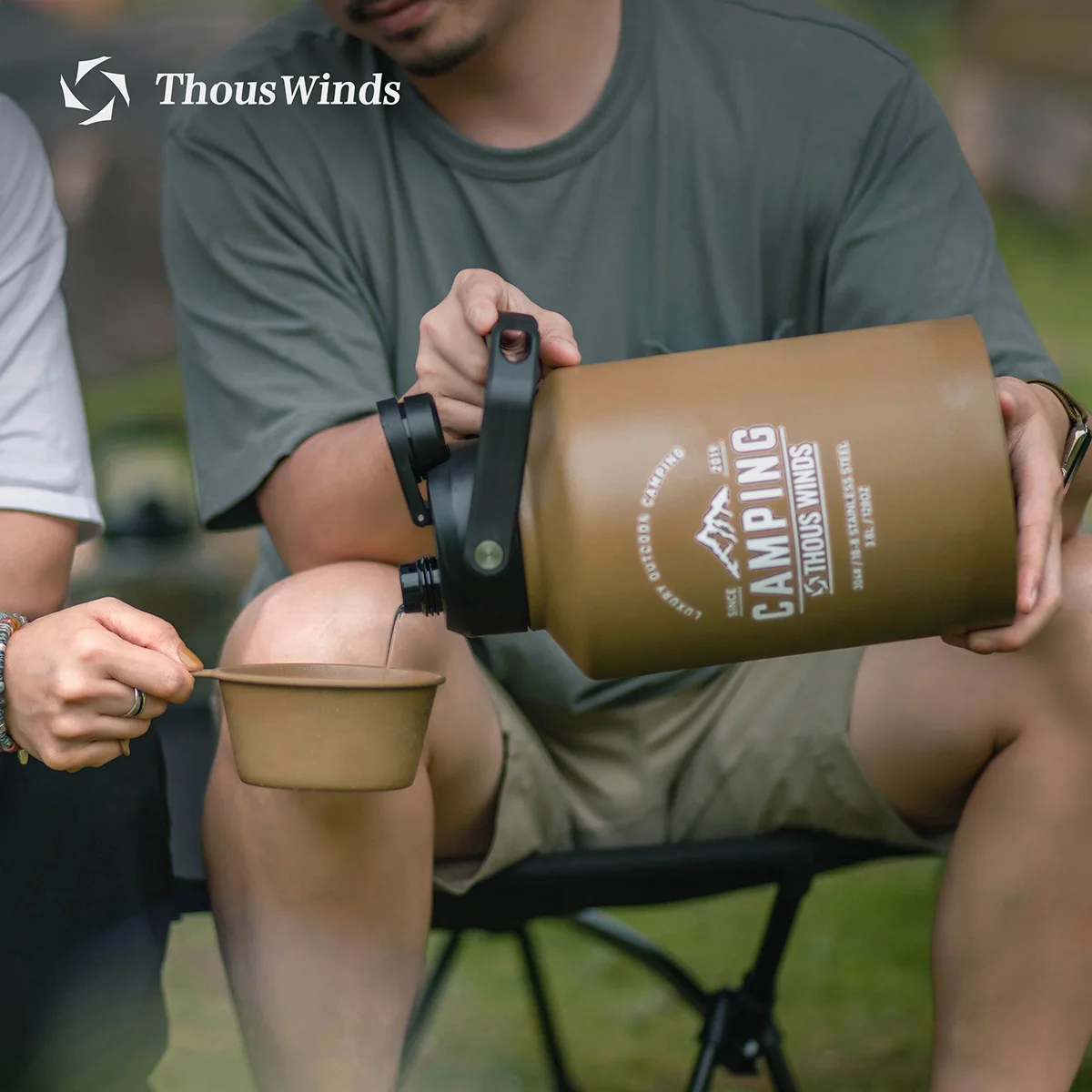 Thous Winds Camping Kettle Outdoor Thermos Jug Picnic