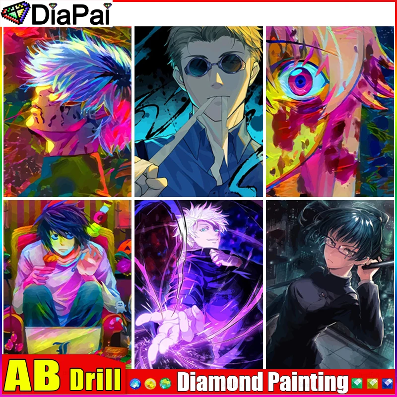 

DIAPAI AB "Cartoon Anime Boy" Diamond Painting 5D Full Square/Round Drill Home Decor DIY Diamond Embroidery Cross Stitch