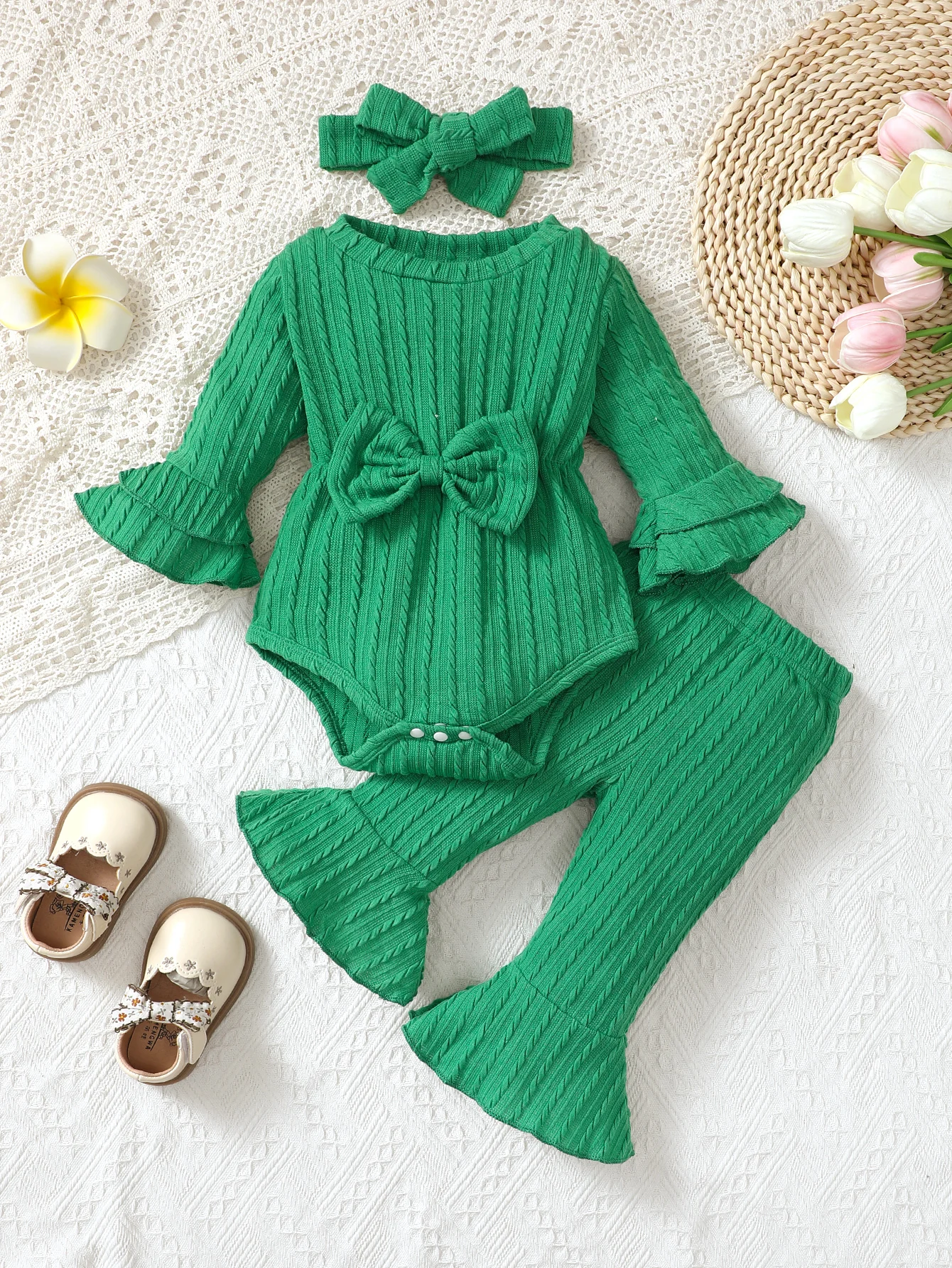 Baby Girl Bow Jumpsuit 3