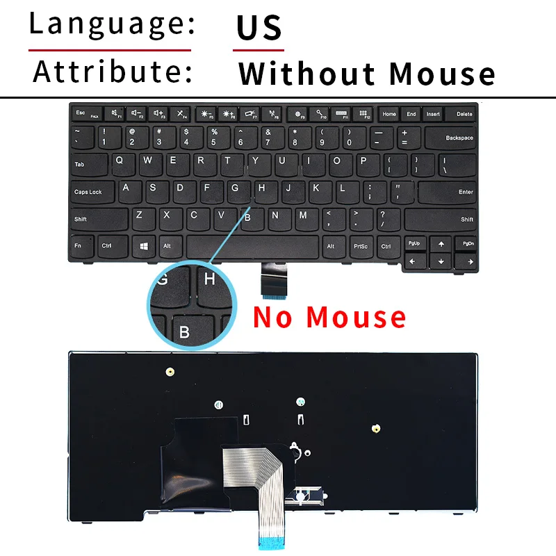 Teclado do portátil para lenovo thinkpad e450,