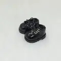 3.8CM Black Shoes