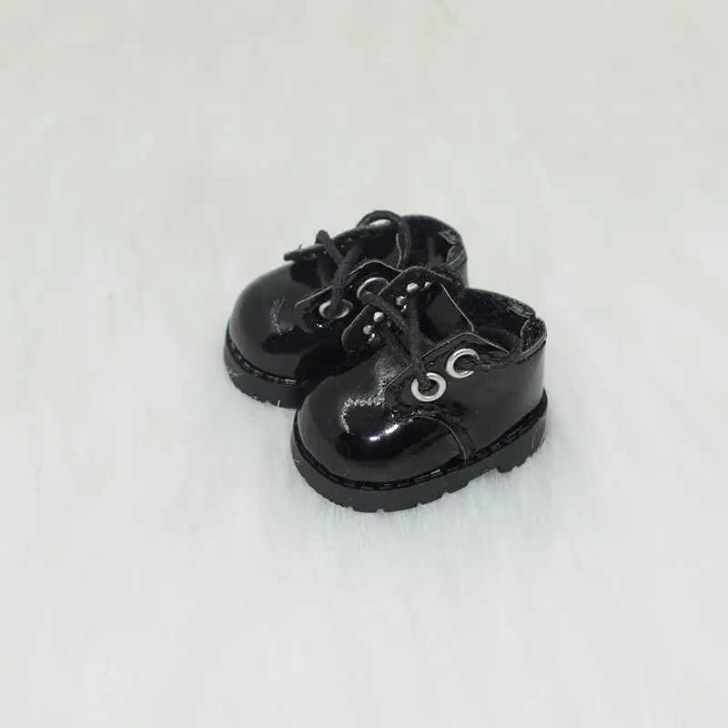 For Labubu Shoes (3.8*2.3cm) for 17cm Labubu Macaron and 10cm EXO /Cotton Doll Finger Shoes Doll Leather Shoes 3