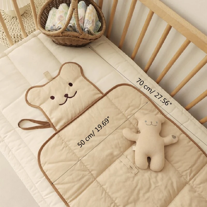Portable foldable baby changing mat soft diaper changer waterproof infant nappy pad shower gift for newborn infants