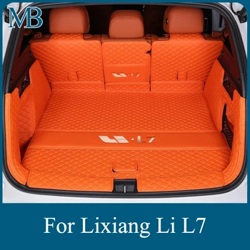 Lixiang LI L7 용 맞춤형 자동차 트렁크 매트, 가죽 전체 커버, 방수 화물 라이너, 방진 차량 용품, 2024 액세서리