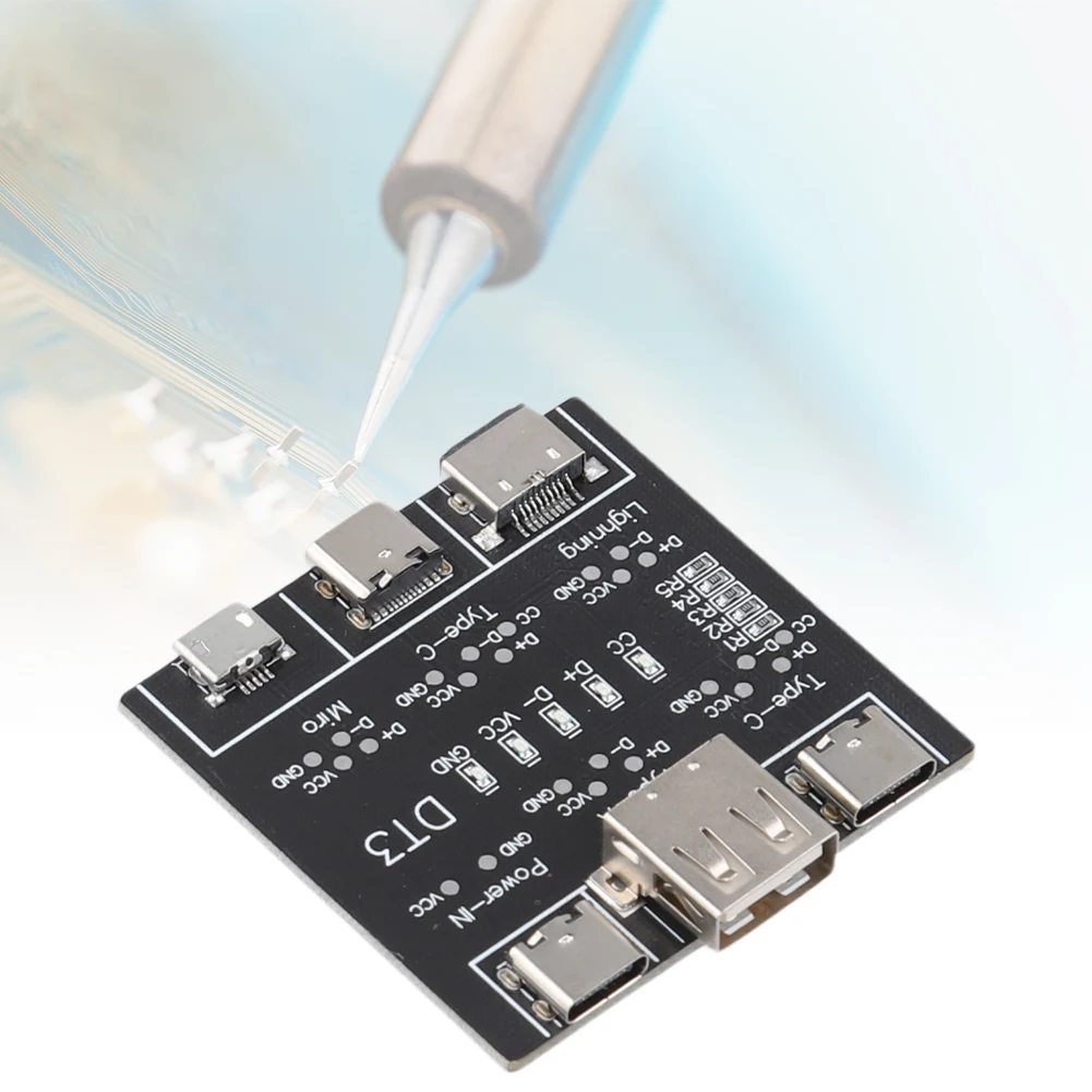 DT3 USB 타입-C 데이터 케이블 테스트 PCB 보드 USB 케이블 테스터 데이터 케이블 감지 보드 USB 케이블 검사기 (아이폰/안드로이드용)