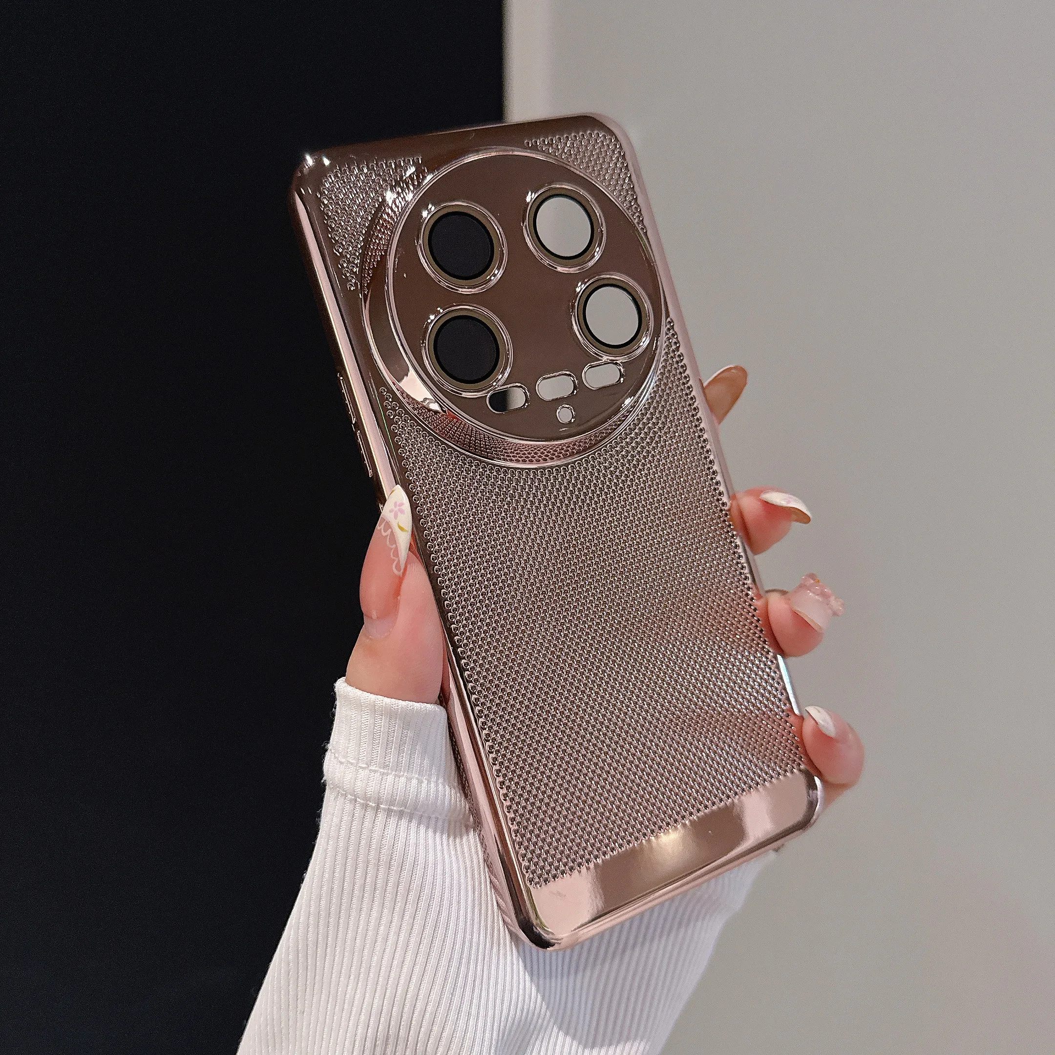 Enhanced Heat Dissipation Breathable Plating Hard Phone Case