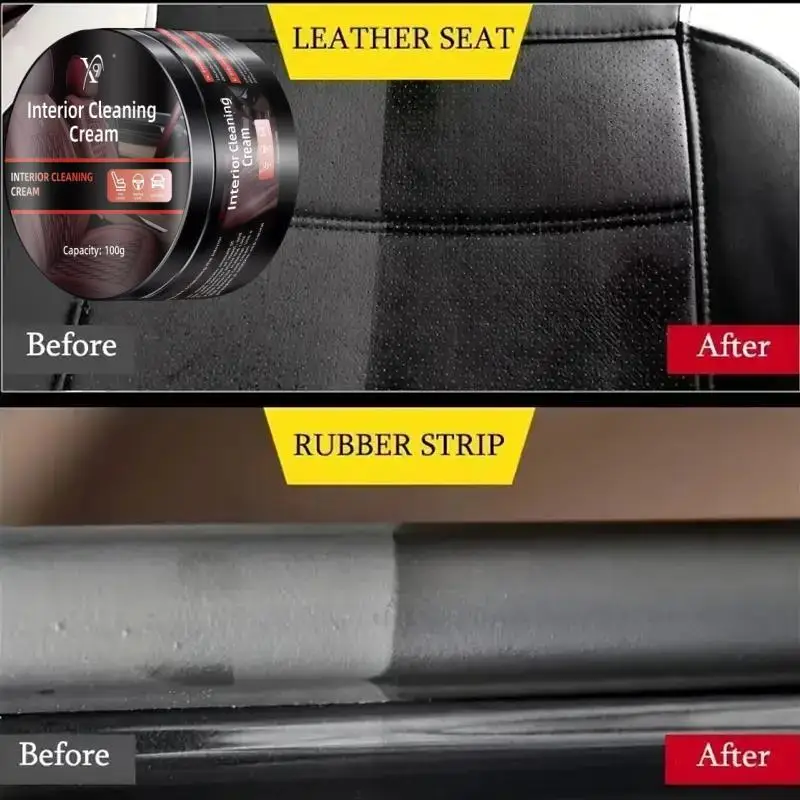 100g ABS Coated Dashboard Restorer Gel，High-Gloss Car Interior Wax for Trim/Console Renew & Protect，Scratch Care Shine Enhancer
