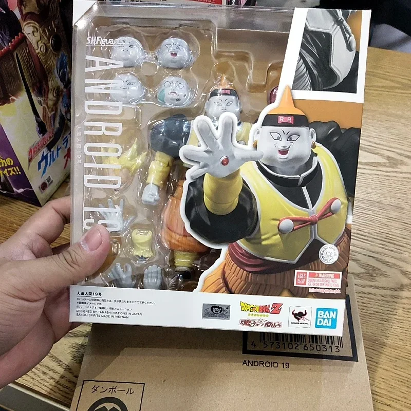 

Фигурка героя аниме Bandai S.h. Фигурка Shf Dragon Ball Z, оригинальная коробка, Android 19, готовая Коллекционная модель, игрушка в подарок