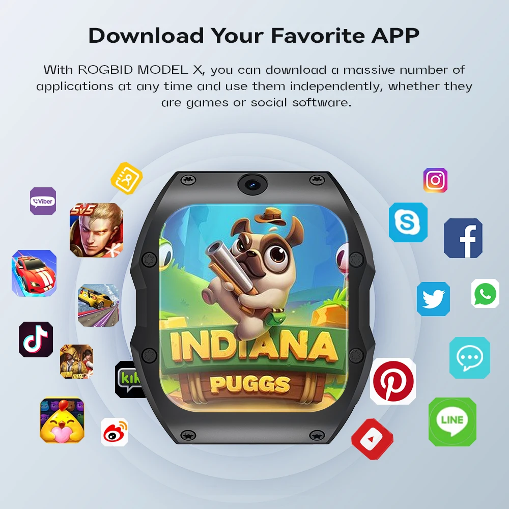 Rogbid Model X 4G Smartwatch Men inch 400*454 HD 1050mAh 13MP