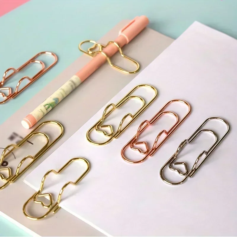 5PCS/Set Metal Pen Holder Clip Paper s Bookmarks Photo Memo Ticket  Stationery Office School Supplies  Accessories