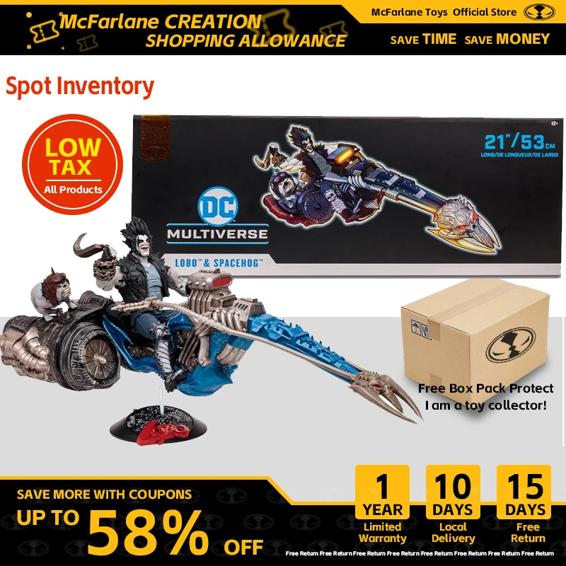 

Mcfarlane Toy Lobo & Spacehog Set Action Anime Figure Model Movable Dolls Ornaments Collection Figurine Christmas Gifts