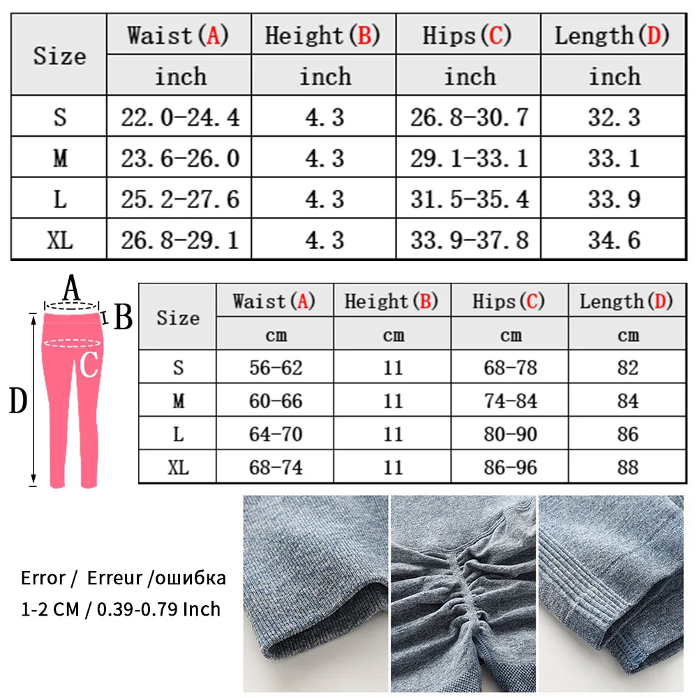 Seamless Sexy Sports Leggings For Women Solid Scrunch Gym Leggins Fitness Push Up Tights Female Training High Waist Yoga Pants sports leggings,yoga pants,female tights