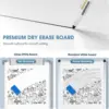 Double Sided Easel Whiteboard with Stand 36x24, Height Adjustable Dry Erase Board Flip Chart, Portable for Office Classroom