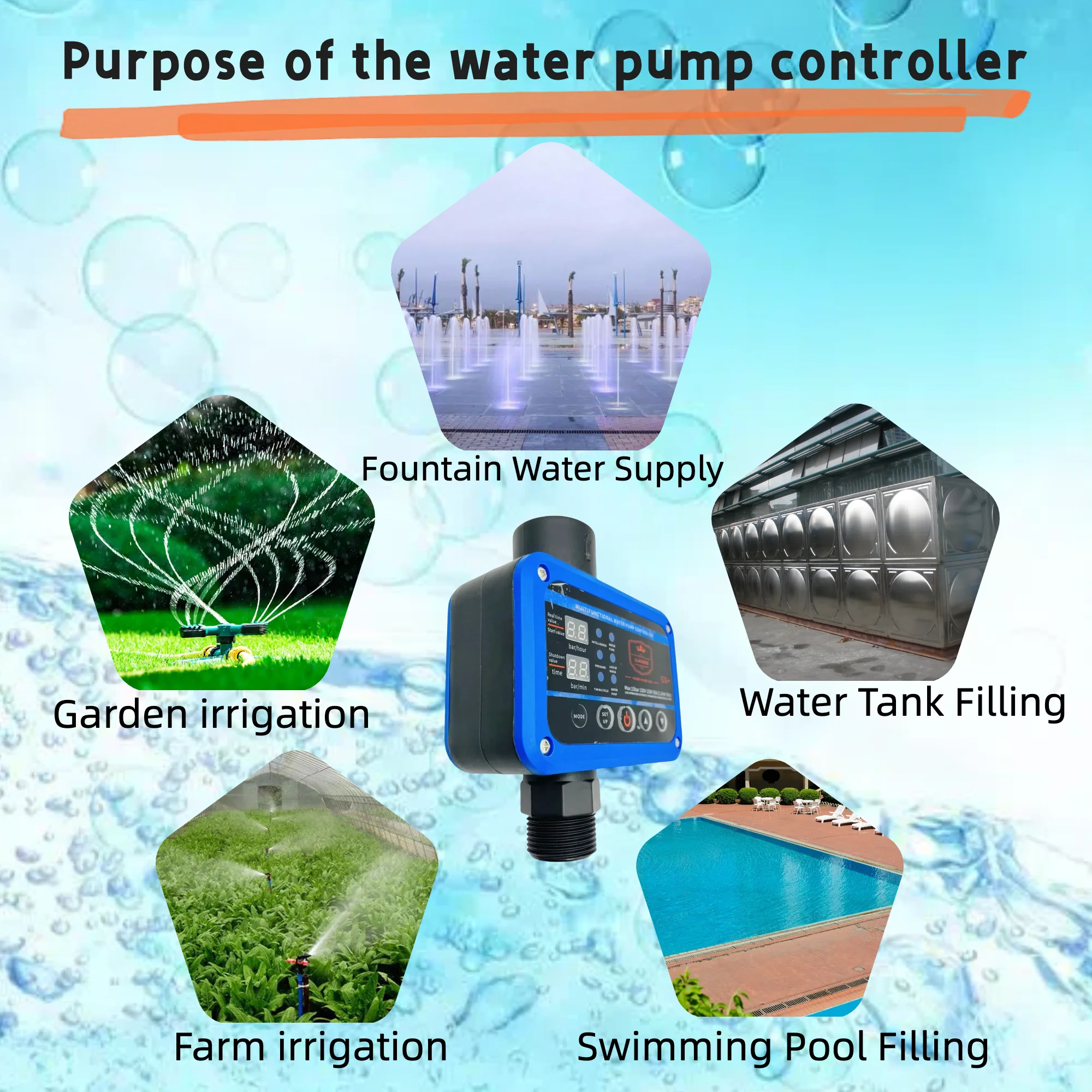 Water Pump Pressure Controller GSPRO Small and compact adjustable automatic