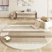 Wabi-sabi Style Living Room Decoration Round Carpet Large Area Plush Floor Mat Soft Fluffy Bedside Rug thicken Rugs for Bedroom 1