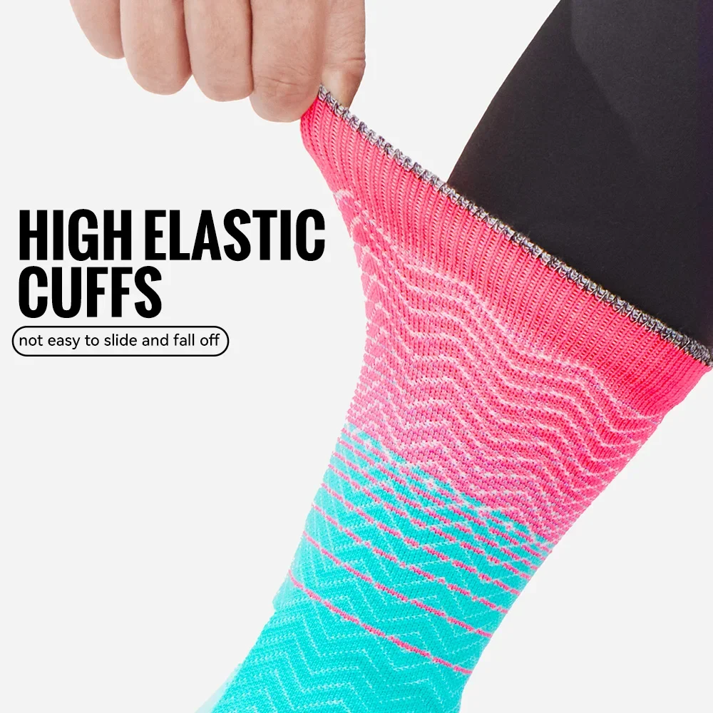 WRELS Socks Athletic Cushion Moisture Wicking Sports Socks Thicke Towel Bottom Sweat Absorbing Hiking Basketball Running