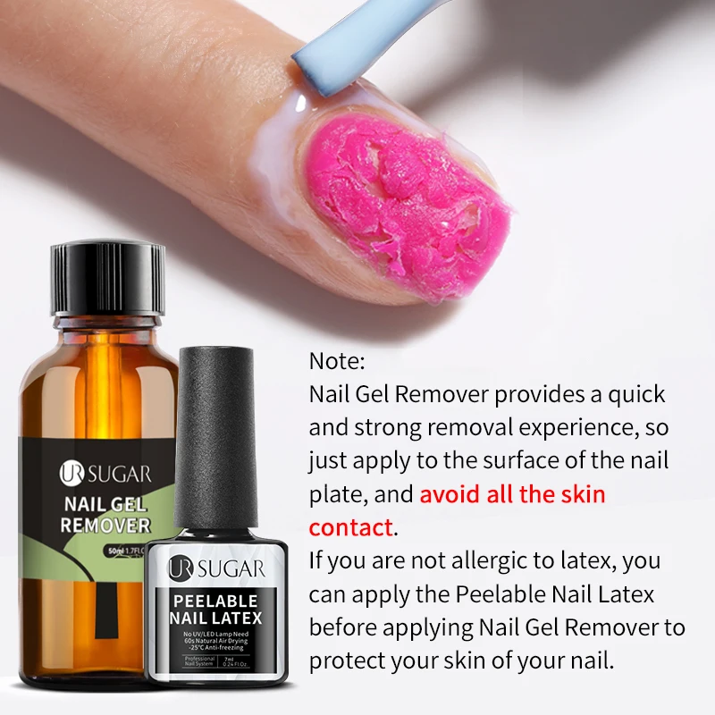 UR SUGAR 50ml Magic Fast Remover Gel Nail Polish Varnish Soak Off UV Cleaner Function Gel Remove Tool Nail Art For Manicure 6