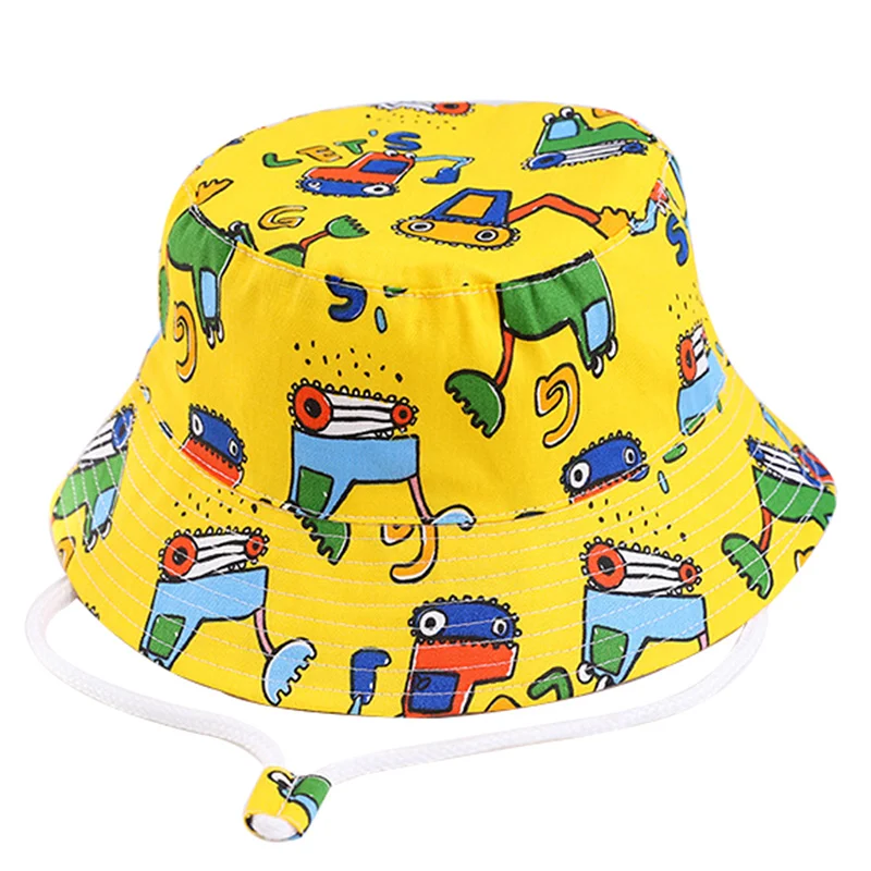Baby Boy Girl Hat Cap for Children Kids Toddlers Panama Bucket Fishing Floppy Sun Hat Boys Girls Cartoon Fashion 6M-10 Years 2