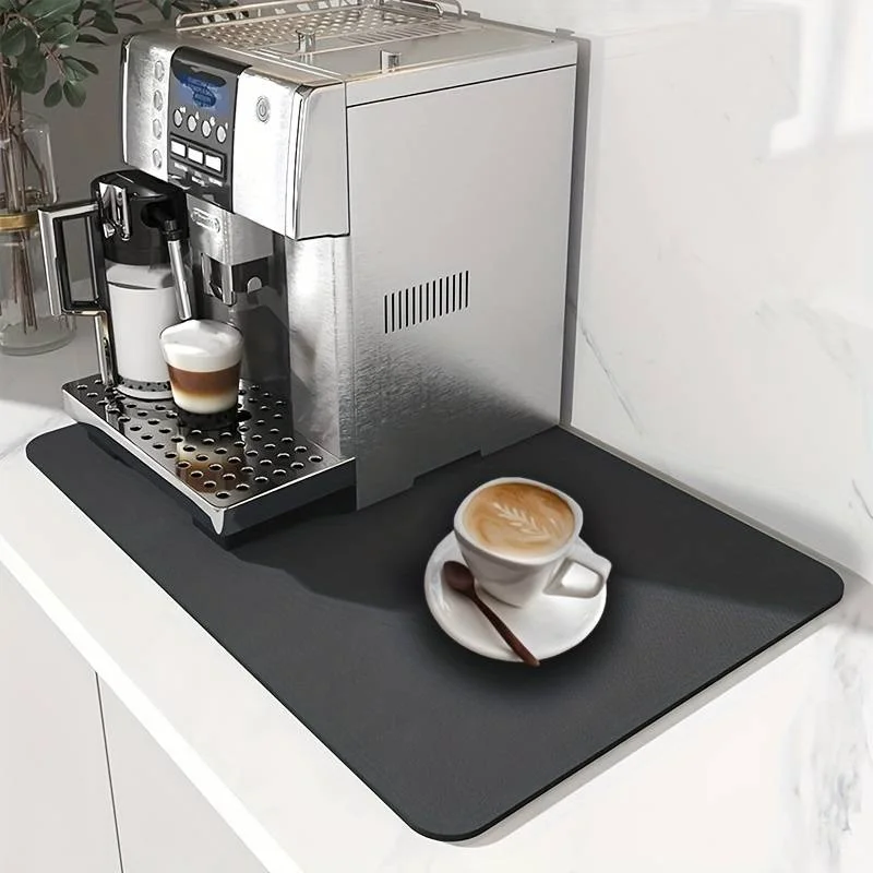 1pc Coffee Mat Coffee Bar Accessories Absorbent Dish Drying Mat For Kitchen  Counter Microfiber Fit Under Coffee Machine Coffee Pot